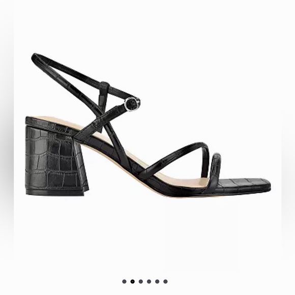 Nine West!😎Grayce 3-block heel sandals/blk-size-10 - Picture 8 of 10